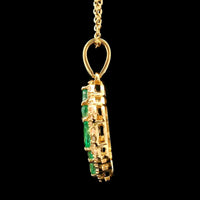 0.68 Ct Marquise Emerald 14K Gold Pendant