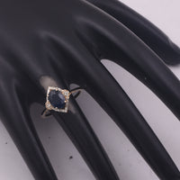 2.43 Ct Oval Mixed Cut Natural Sapphire 14K Gold Ring