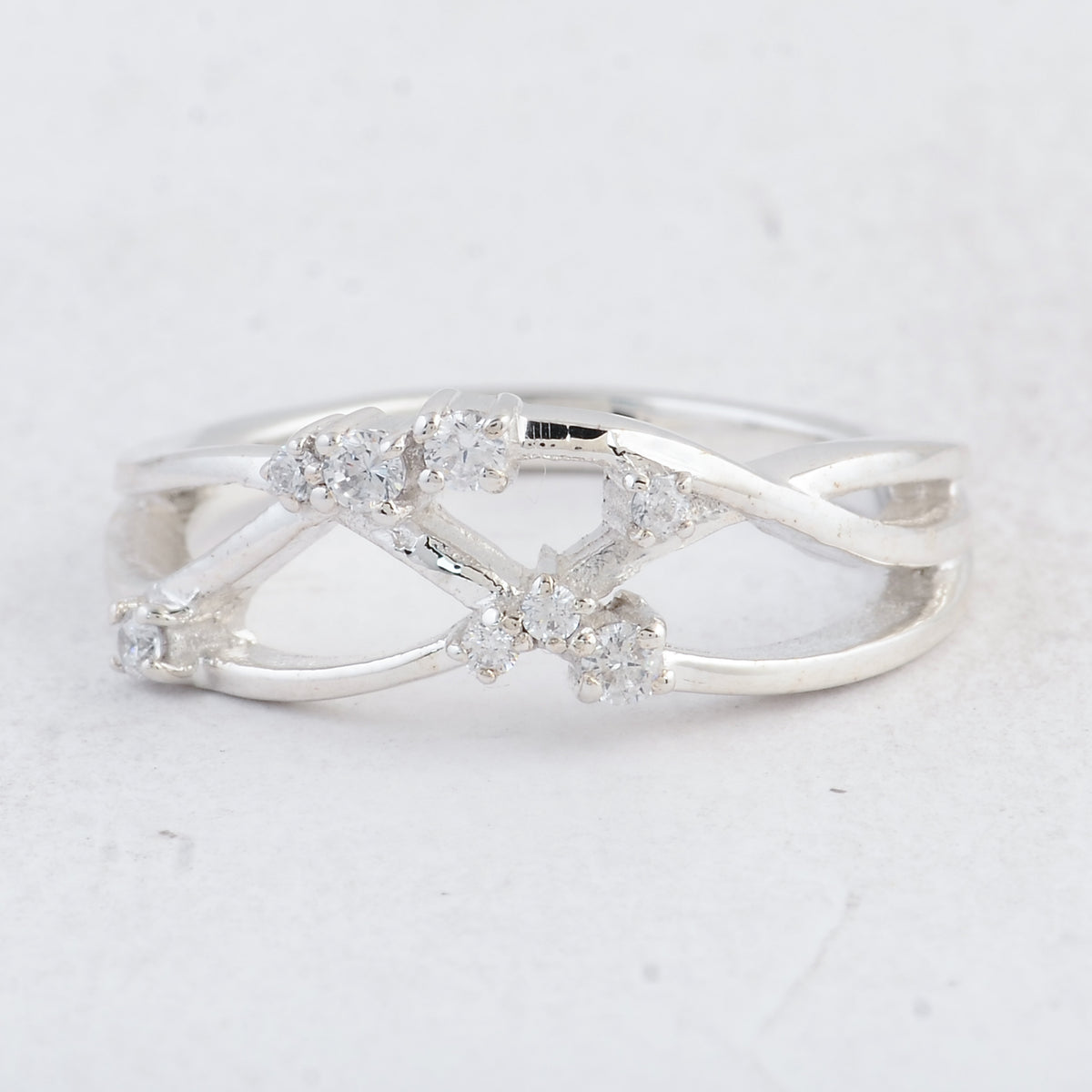 0.31 Ct Round Cubic Zirconia 925 Sterling Silver Ring