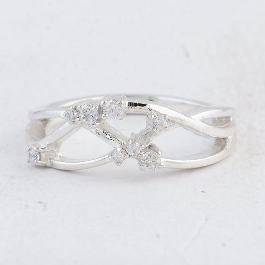 0.31 Ct Round Cubic Zirconia 925 Sterling Silver Ring