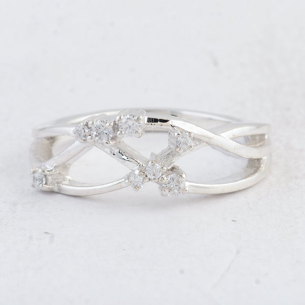 0.31 Ct Round Cubic Zirconia 925 Sterling Silver Ring