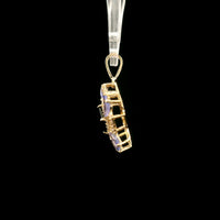 1.08 Ct Square Tourmaline 14K Gold Pendant
