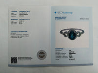 1.57 Ct Oval Mixed Cut Natural Sapphire 950 Platinum Ring