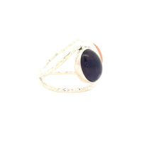 13.23 Ct Amethyst, Moonstone 925 Sterling Silver Ring