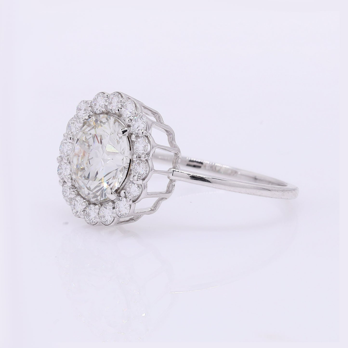 2.65 Carats Lab Grown Diamond 14K Gold Ring