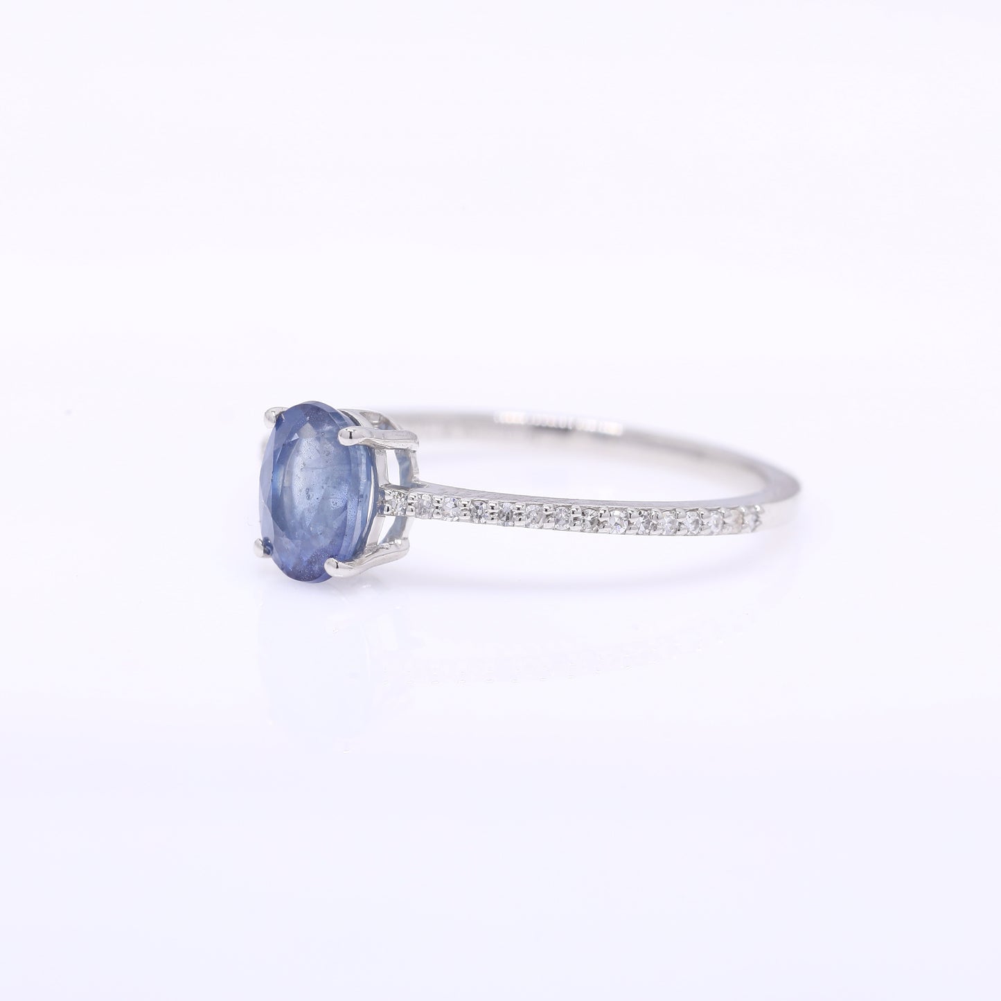 1.19 Ct Oval Mixed Cut Natural Sapphire 950 Platinum Ring