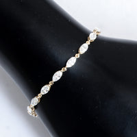 3.43 Carats Lab Grown Diamond 14K Gold Bracelet
