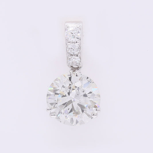 2.00 Carats Lab Grown Diamond 14K Gold Pendant