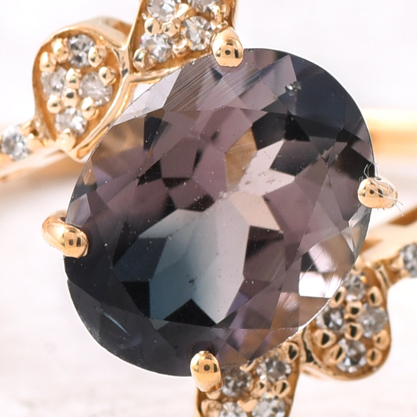 1.84 Ct Oval Mixed Cut Natural Tourmaline 14K Gold Ring