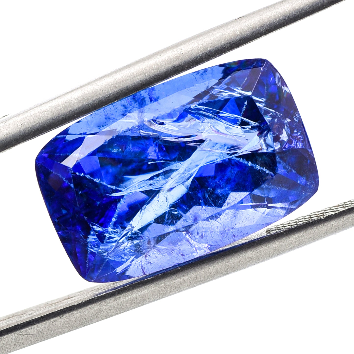 12.05 Natural Zoisite Tanzanite Rectangular Cushion Mixed Cut Gemstone