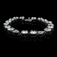 30.17 Ct Round Lab Grown Diamond 14K Gold Bracelet
