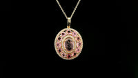 2.92 Ct Oval Tourmaline 14K Gold Pendant