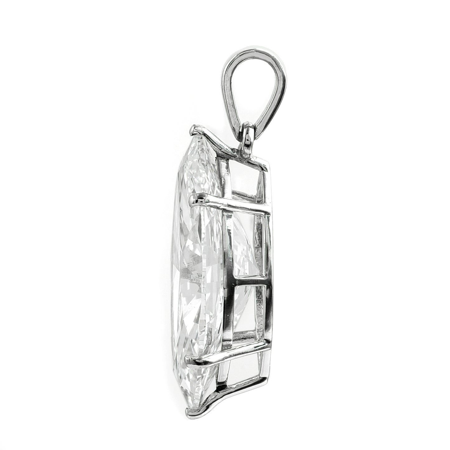 5.74 Ct Marquise Brilliant Lab Grown Diamond 950 Platinum Pendant