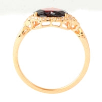 1.81 Ct Heart Mixed Cut Natural Garnet 14K Gold Ring