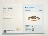 1.10 Ct Rectangle Step Cut Natural Tourmaline 14K Gold Ring