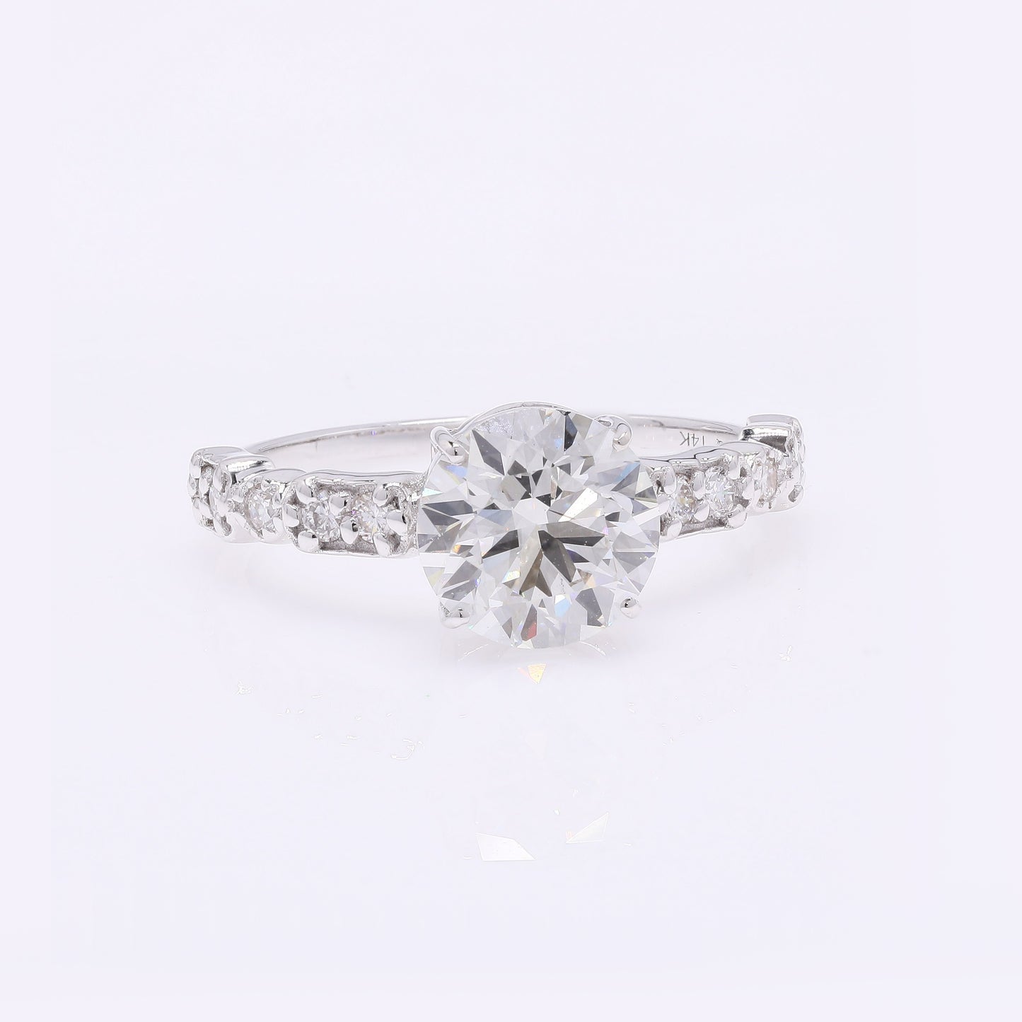 2.25 Carats Lab Grown Diamond 14K Gold Ring
