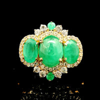 2.81 Ct Oval Emerald 14K Gold Ring