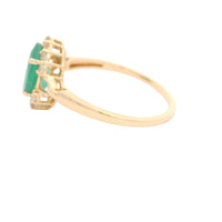 1.60 Ct Oval Emerald 14K Gold Ring