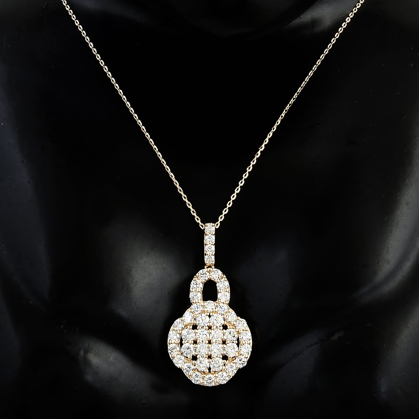 1.97 Carats Lab Grown Diamond 14K Gold Pendant