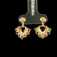 3.31 Ct Trillion Tourmaline 14K Gold Earrings