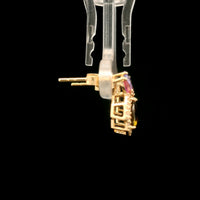 2.10 Ct Trillion Tourmaline 14K Gold Earrings