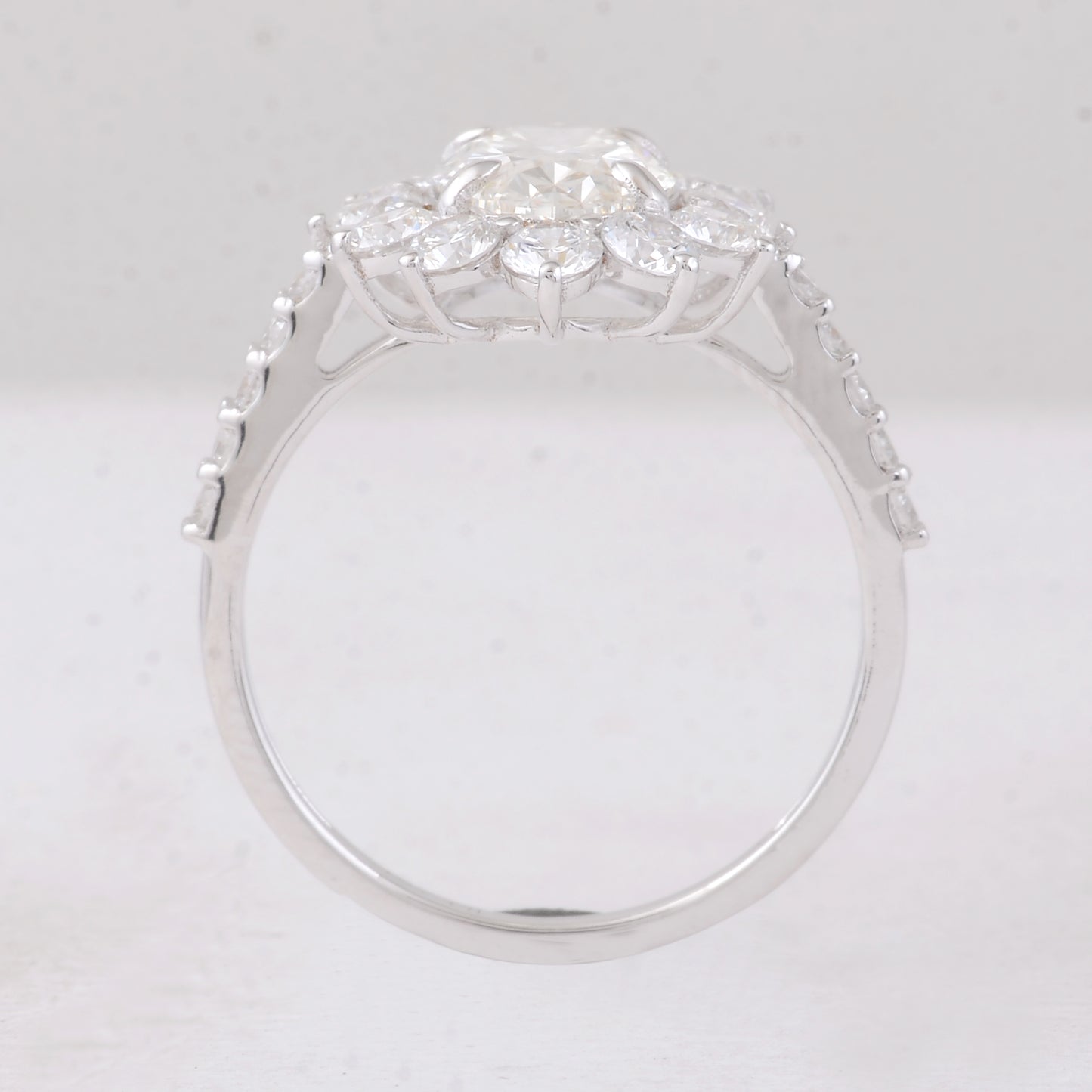 3.24 Carats Lab Grown Diamond 14K Gold Ring