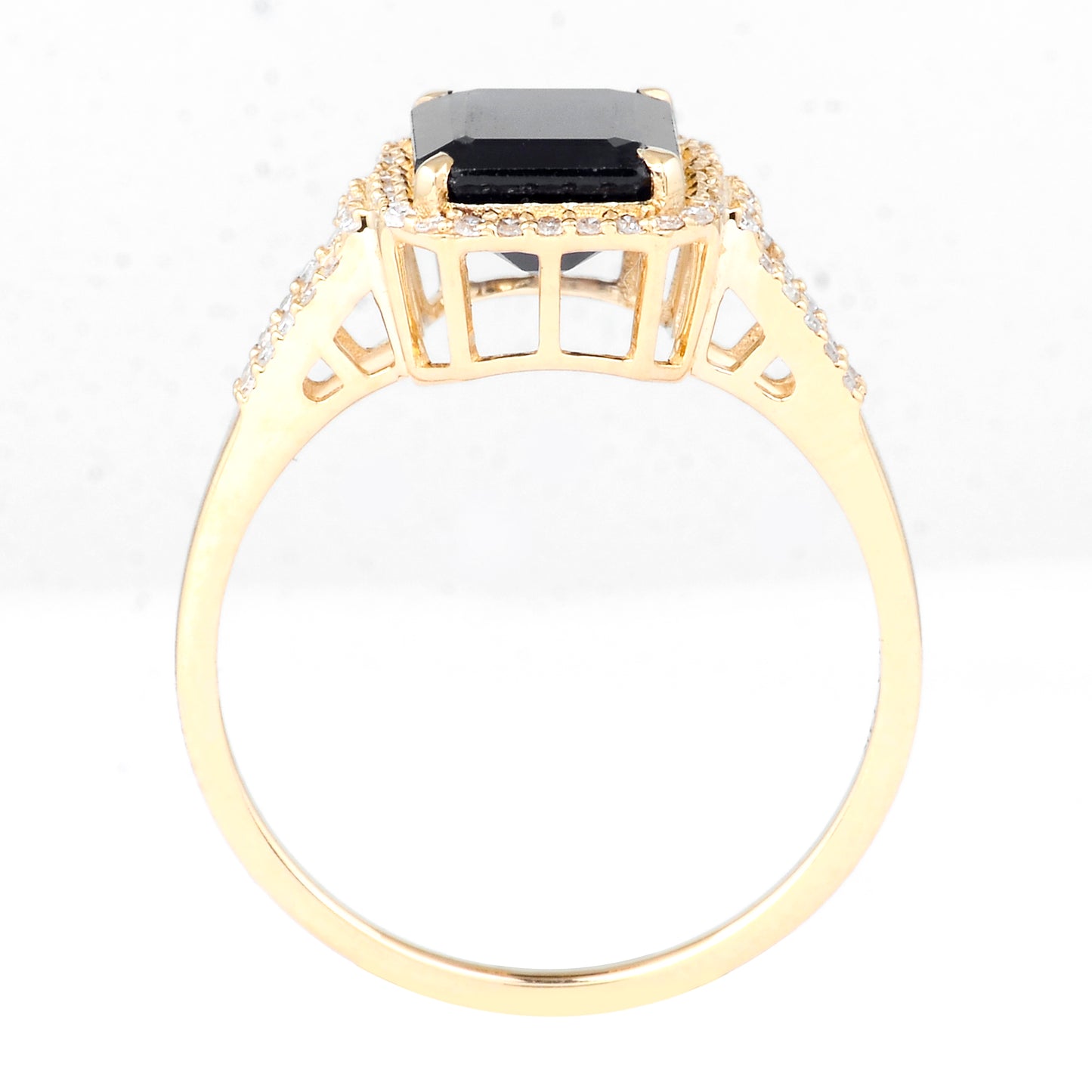 2.89 Ct Octagon Natural Sapphire 14K Gold Ring
