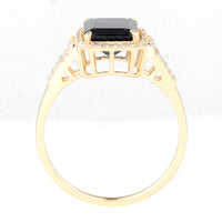 2.89 Ct Octagon Natural Sapphire 14K Gold Ring