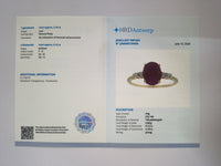 2.30 Ct Oval Natural Ruby 14K Gold Ring