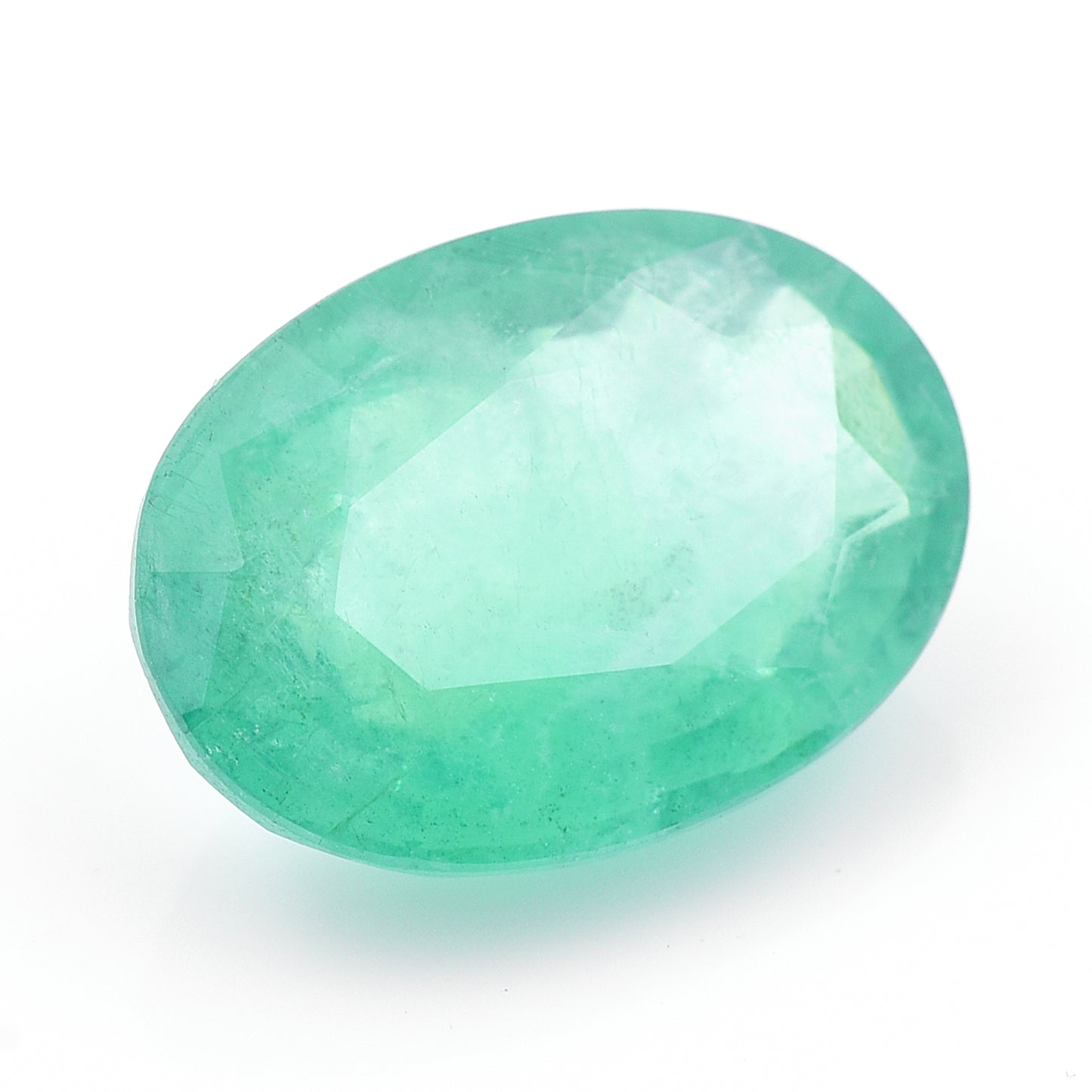 7.94 Natural Beryl Emerald Oval Mixed Cut Gemstone