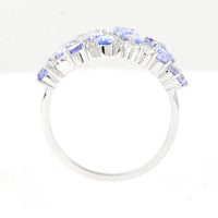 1.87 Ct Marquise Mixed Cut, Round Mixed Cut, Pear Mixed Cut Natural Tanzanite 950 Platinum Ring