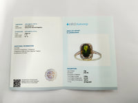 3.12 Ct Oval Mixed Cut Natural Bi-Coloured Sapphire 14K Gold Ring