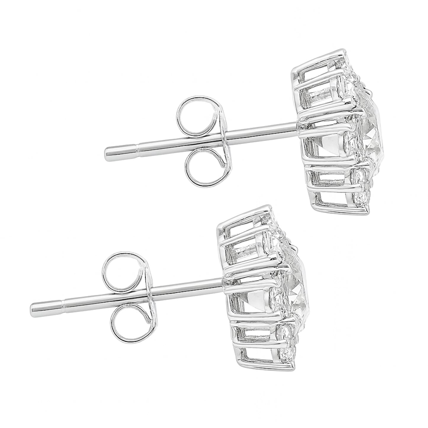 4.48 Carats Lab Grown Diamond 14K Gold Earrings