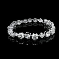 20.94 Ct Round Lab Grown Diamond 14K Gold Bracelet