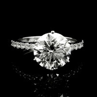 3.21 Carats Lab Grown Diamond 14K Gold Ring