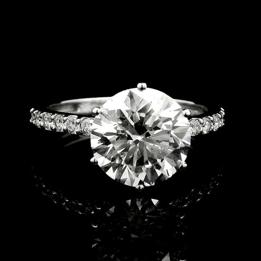 3.21 Carats Lab Grown Diamond 14K Gold Ring