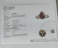 2.80 Ct Pear Mixed Cut Natural Corundum Ruby 14K Gold Ring