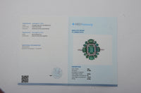 1.52 Ct Octagon Step Cut, Oval Mixed Cut, Round Mixed Cut Natural Emerald 950 Platinum Ring