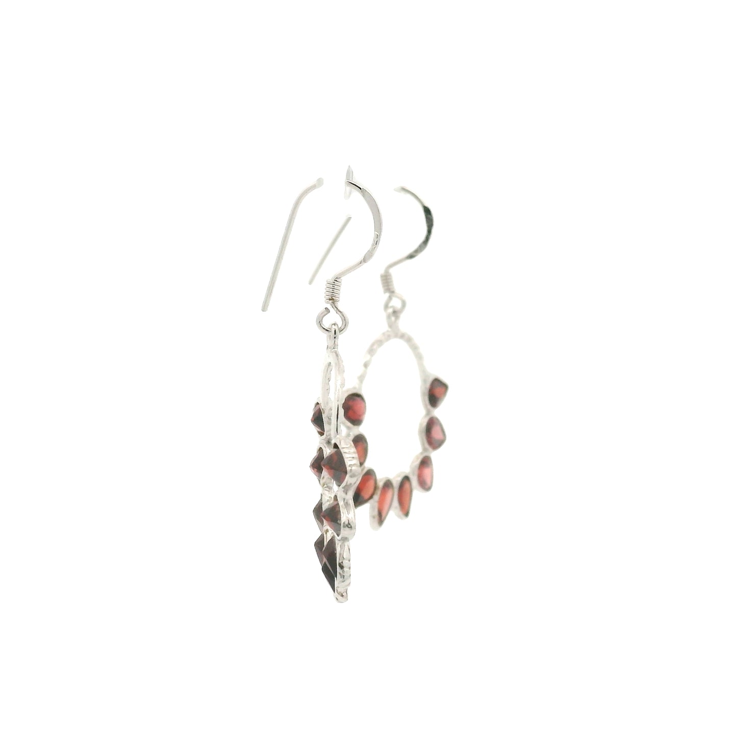 8.60 Ct Garnet 925 Sterling Silver Earrings