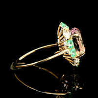 5.65 Ct Cushion Kunzite 14K Gold Ring