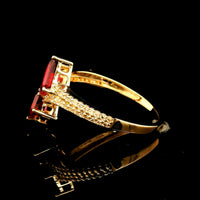 1.27 Ct Octagon Rubellite 14K Gold Ring