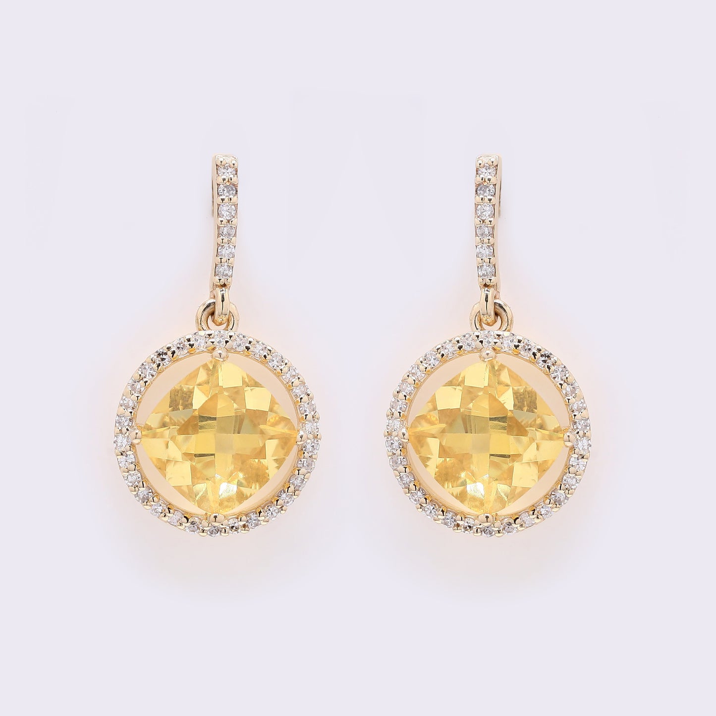 2.24 Ct Cushion Mixed Cut Natural Fire Opal 14K Gold Earrings