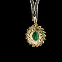 2.40 Ct Oval Emerald 14K Gold Pendant