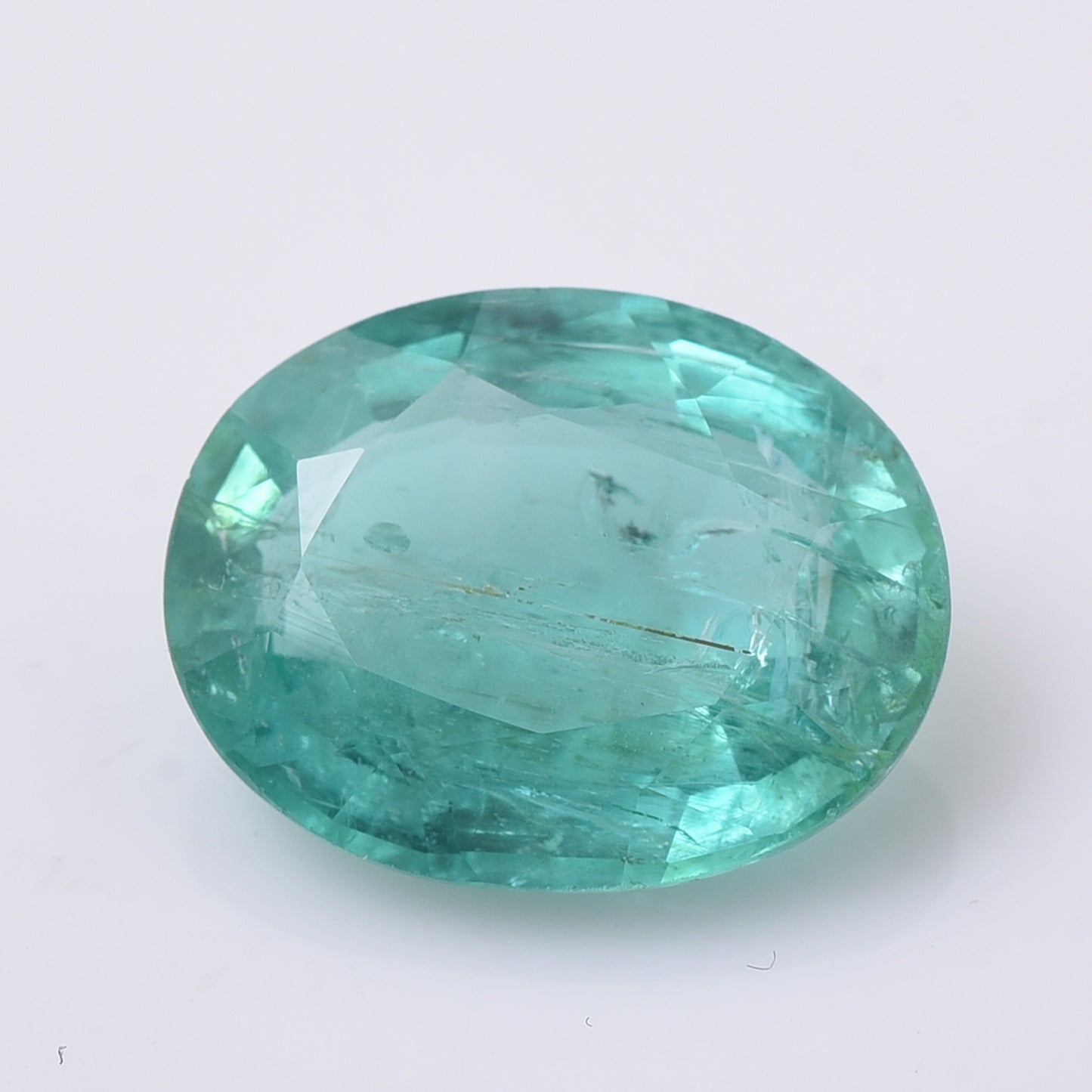 2.96 Natural Beryl Emerald Oval Mixed Cut Gemstone