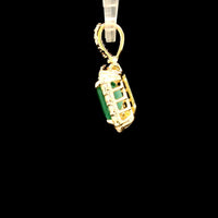 1.14 Ct Octagon Emerald 14K Gold Pendant