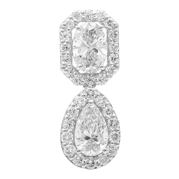 2.95 Carats Lab Grown Diamond 14K Gold Pendant