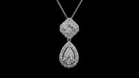 3.22 Carats Lab Grown Diamond 14K Gold Pendant