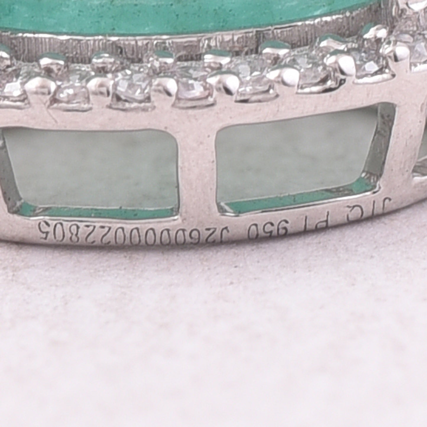 2.40 Ct Oval Mixed Cut Natural Emerald 950 Platinum Pendant