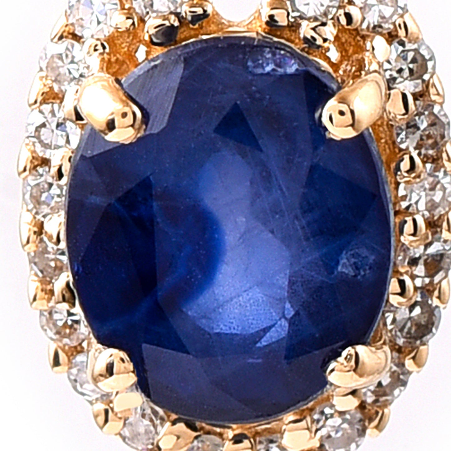 1.18 Ct Oval Mixed Cut Natural Sapphire 14K Gold Pendant