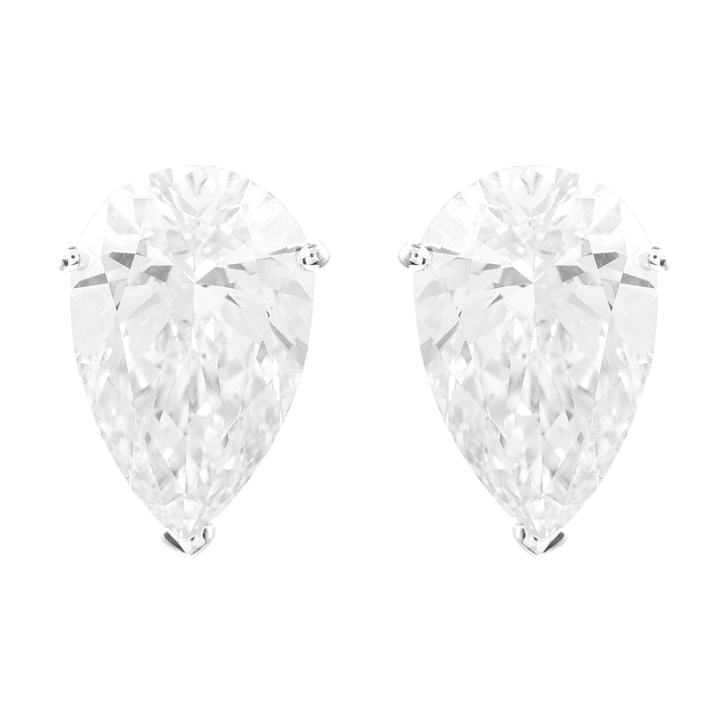 3.81 Carats Lab Grown Diamond 14K Gold Earrings